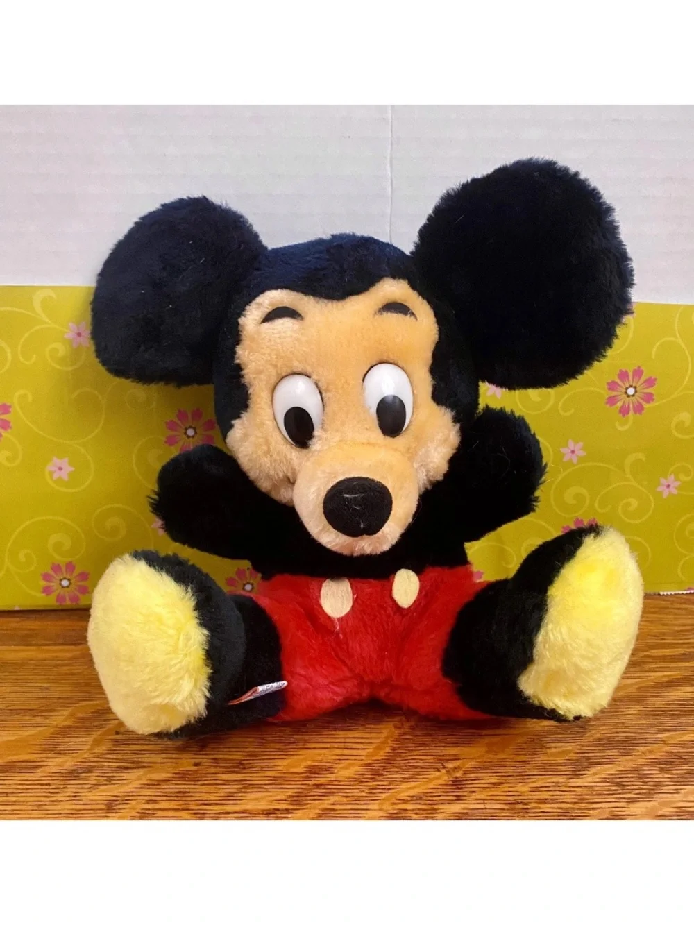 Vintage Mickey Mouse Plush 9” Walt Disney Productions 9” Gr Nutshells Korea